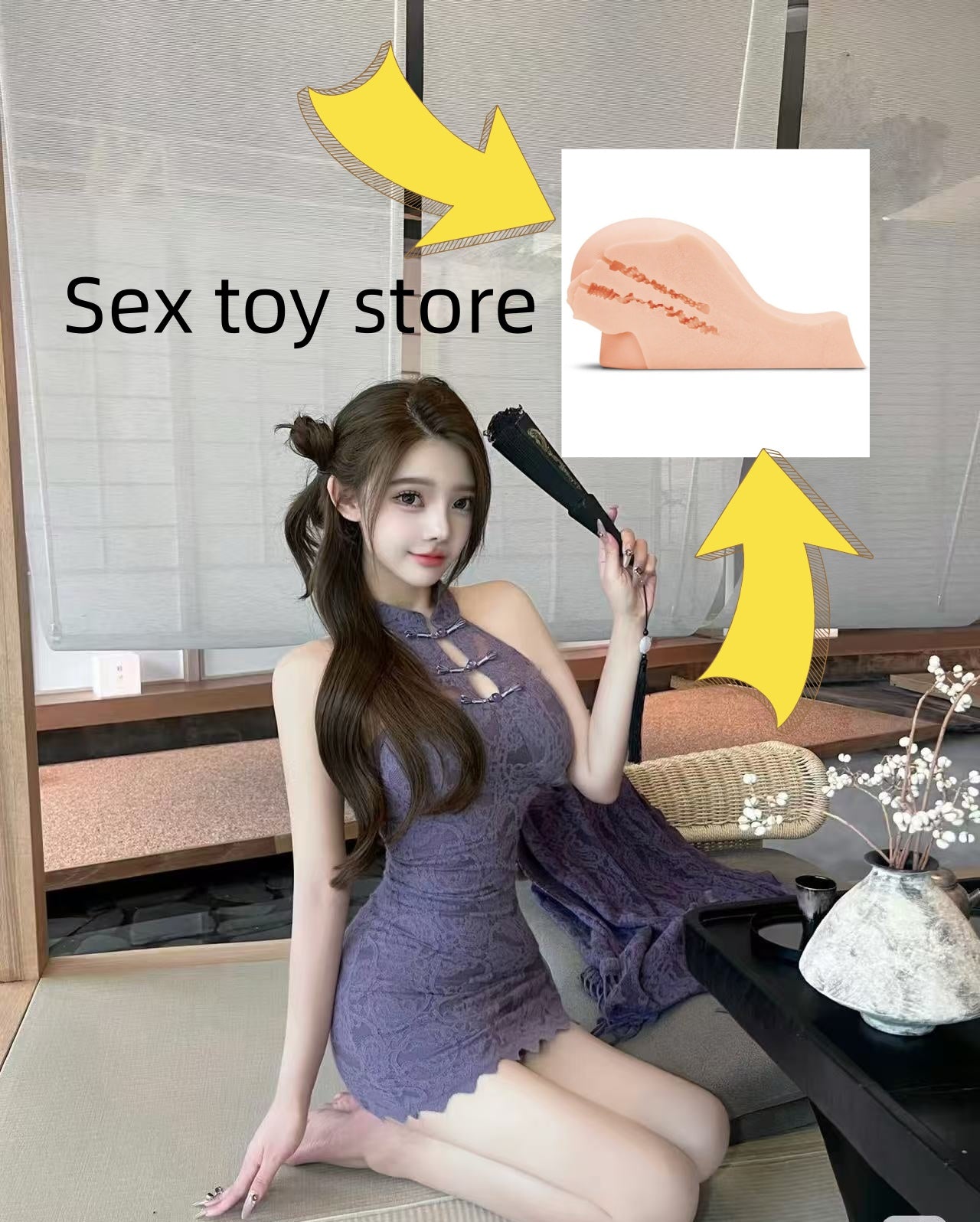 LuvDollz Vibrating Doggy Style Pussy & Ass