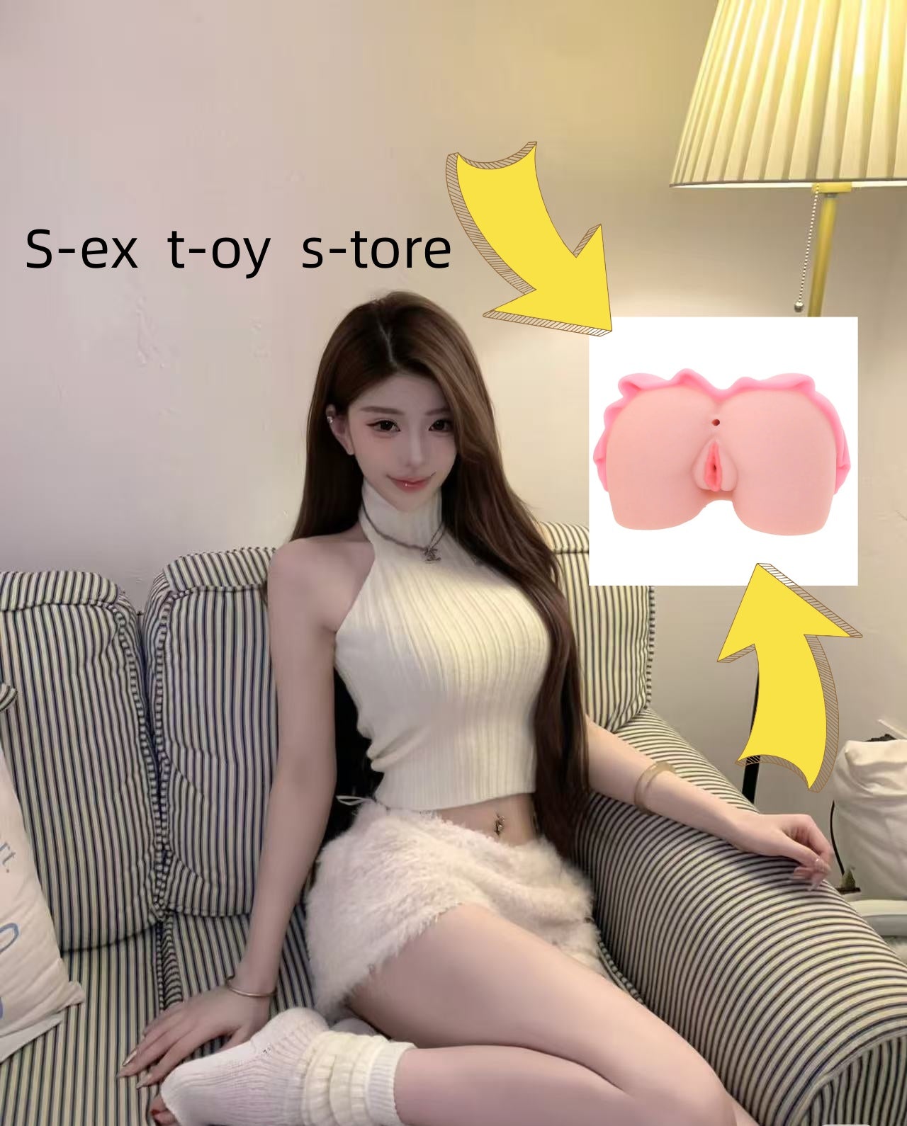 Rachael Cavalli Mini Skirt Pussy & Anus Masturbator