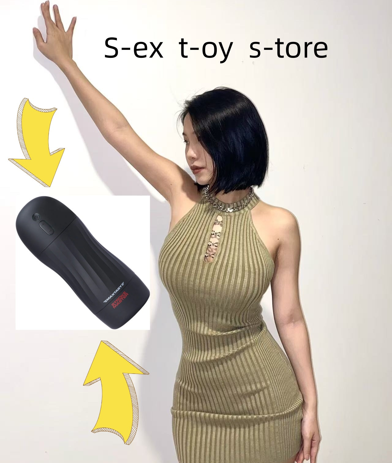 Maxtasy Stroke Master+ Rechargeable Automatic Stroker Penis Masturbator With Remote - Vanilla