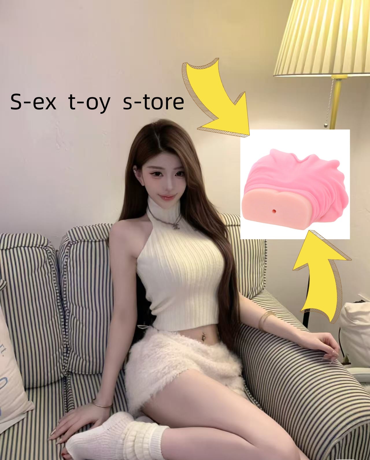 Rachael Cavalli Mini Skirt Pussy & Anus Masturbator